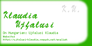 klaudia ujfalusi business card